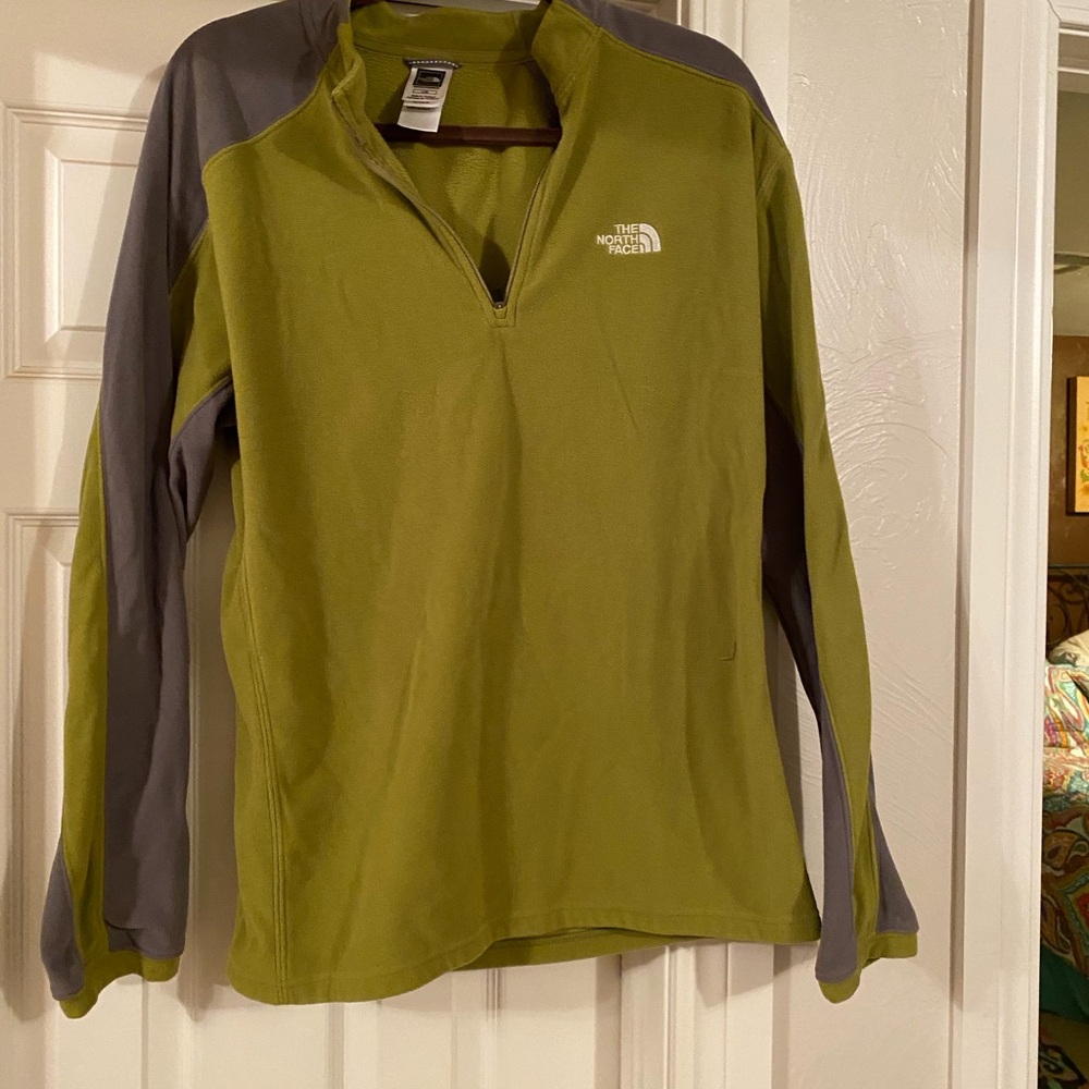 The North Face Green and Gray Pullover